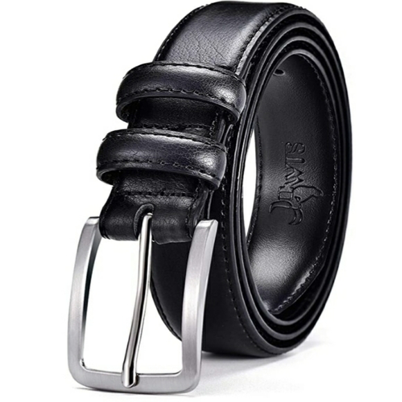 DWTS Men's 36" Black Leather Golf Dress Belt - Picture 1 of 5